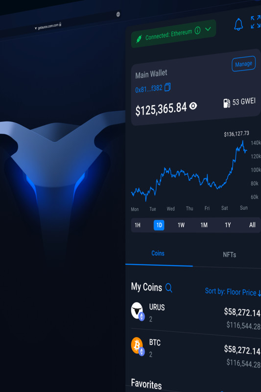 Aurox Wallet app interface